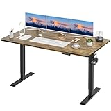 Yildue Electric Standing Desk 160X70CM,Height Adjustable Standing Compute Desk with Splice Board,3 Memory Height Settings Ergonomic Home Office Desk