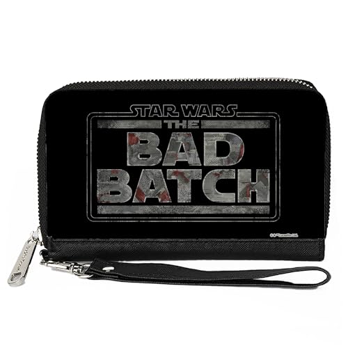 Buckle-Down Women's PU Zip Around Wallet Rectangle-Star Wars The Bad Batch, 7.5
