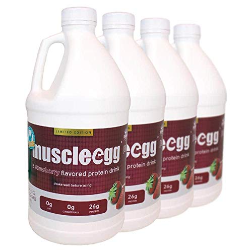 4 Half-Gallons Strawberry MuscleEgg Liquid Egg Whites (Cage-Free)