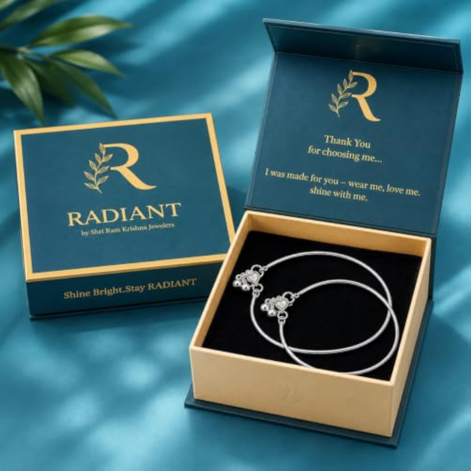 Delicate Heart Pendant Charm Silver Anklet for Women
