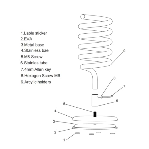 Support sèche-cheveux acier inoxydable stable base acrylique maison salon - 7