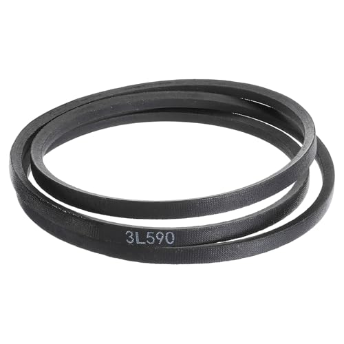 uxcell 3L590 Classic Wrapped Rubber V-Belt, 59"(1499mm) Outside Circumference, 3L Profile V Belt 3/8" Width 7/32" Height