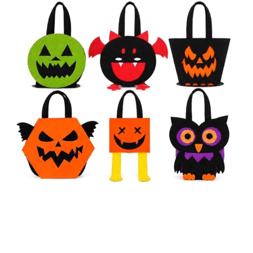 ChayWillow 6 Pcs Halloween Felt Treat Bags for Kids - image 1