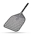 Perforated Pizza Peel, G.a HOMEFAVOR 12 x 14 Inch Rectangular Pizza Turning Peel, Professional Anodized Aluminum Turning Pizza Paddle, 26 inch overall