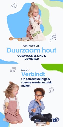 Kadoing-18-Delige-Houten-Muziekinstrumenten-Set-Duurzaam-Cadeau-Educatief-Speelgoed-Verjaardag-Thuis-Montessori-School-Triangel-Tamboerijn-Fluit-Blokfluit-Rammelaar-Mondharmonica-Kinderspeelgoed-Muzie