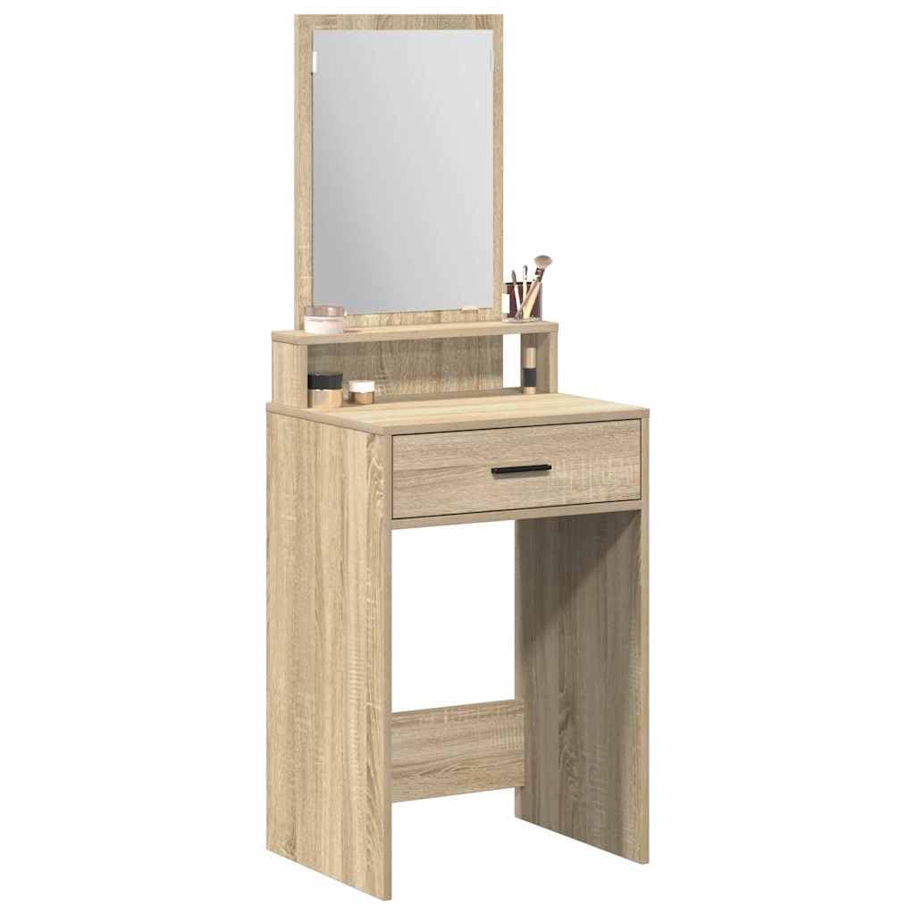 vidaXL Dressing Table Sonoma Oak 50 x 41 x 140 cm Engineered Wood, Modern Bedroom Vanity, Stylish Dressing Table, Rectangular Storage Dresser, Durable Furniture for Home Grooming
