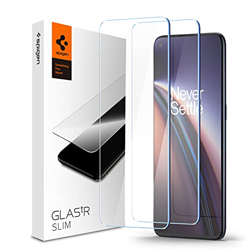 Image of Spigen Glas.tR Slim Tempered Glass Screen Protector Guard For OnePlus Nord CE5 (5G) [2 Pack]