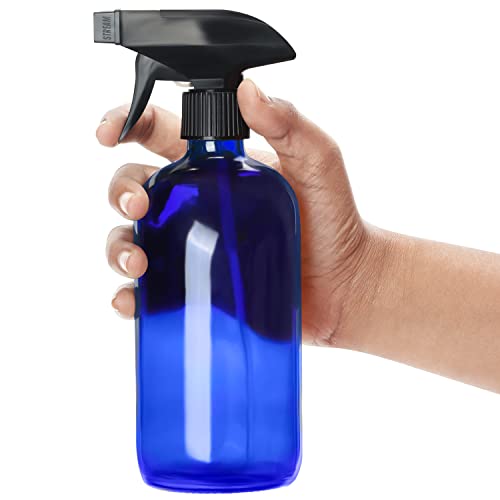 Belle Vous Vaporisateur Vide Réutilisable en Verre Bleu (Lot de 3) - Pulverisateur Vide 500 ml - Bouteille Spray 2 Réglages pour Produits de Nettoyage, Aromathérapie et Huiles Essentielles - Image 4