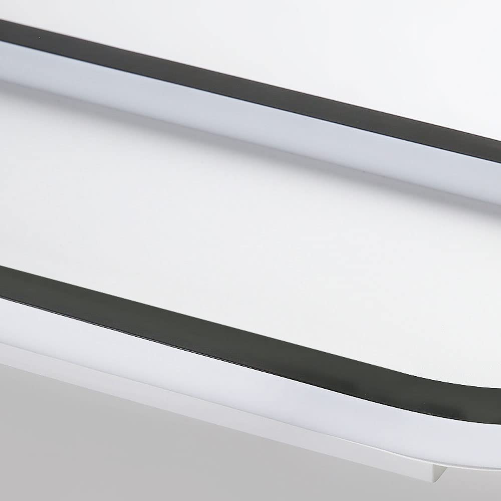 prostokątna lampa sufitowa LED do montażu podtynkowego - nowoczesny liniowy złoto-czarny design do łazienki, kuchni, jadalni, przedpokoju, biura, korytarza, werandy