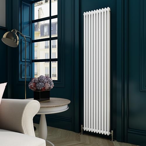 Image of ELEGANT Radiator Traditional Column 1800 x 470 mm Vertical Designer Radiator Central Heating with White Double Column