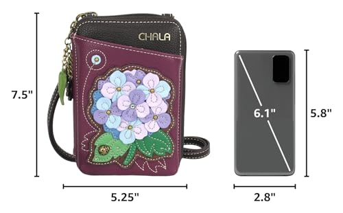 Image of CHALA Wallet Crossbody Cell Phone Purse - Women Faux Leather Multicolor Handbag with Adjustable Strap