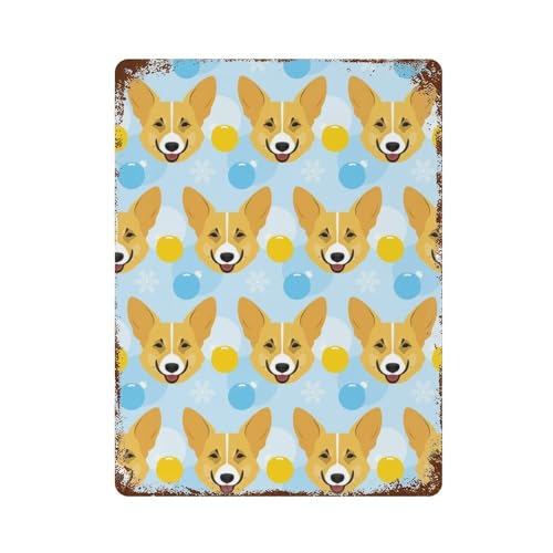 Cartel de metal de corgi galés, el regalo vintage ideal para decorar el hogar y la cocina