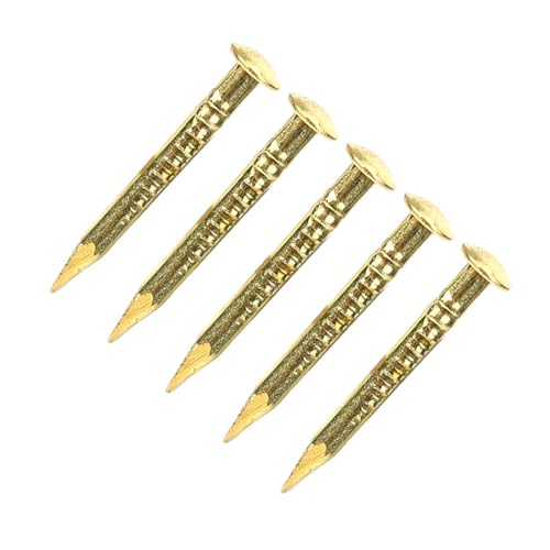 Clavos de latón con cabeza redonda, accesorios de alta calidad para bisagras de muebles, 100 unidades en varios tamaños (15 mm de largo) miniatura 7