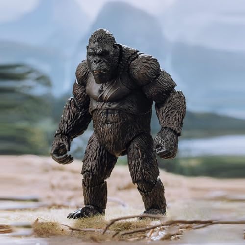 GWTCTOY Hiya Toys Original Licensed Godzilla vs. Kong Action Figure, Monster Series King of Monsters, 6 Inch Dinosaur Figure as Decoration (King Kong)