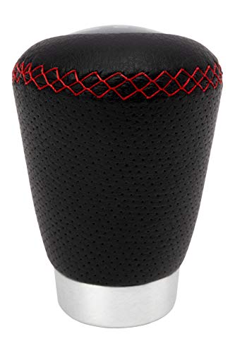 Bc Corona 1 Pommello Leva Corto 27Mm Modelo Sport Pomello Cambio Leva Auto En Pelle Colore Nero/Rosso - 7