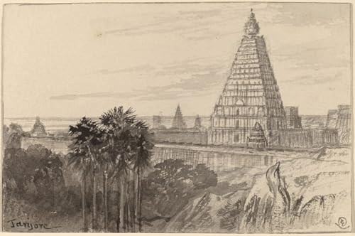 Affiche Tanjore Inde vintage pour salon élégant 60x90