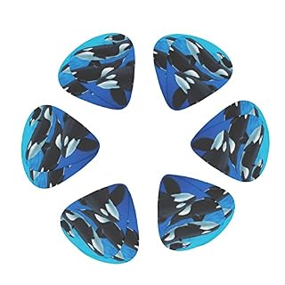 Orca Killer Whale Lot de 12 médiators fins moyens et lourds pour guitares acoustiques électriques - Les Beatles, Paul McCartney, John Lennon, RIngo Starr, George Harrison Orca Killer Whale Lot de 12 médiators fins moyens et lourds pour guitares acoustiques électriques – Image 2