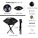 Hand Pan in D Minor 9/10/12Notes Handpan Drum for Adults 432HZ/440HZ Steel Hand Drum Percussion Instrument with Handpan Bag, Drum Sticks, Drum Stand, Cleaning Cloth(9NOTES-Black,432HZ)