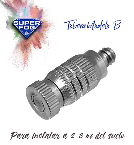 SUPERFOG SF3011 Inyector de Agua de 0,2 mm (4,38 l/h) con Sistema antigoteo, Plata