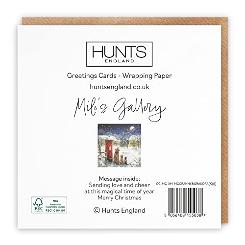 Hunts England Granny And Grandpa Stunning Artistic Christmas Card, To A Very Special Granny & Grandpa, Magical Christmas - Image 3