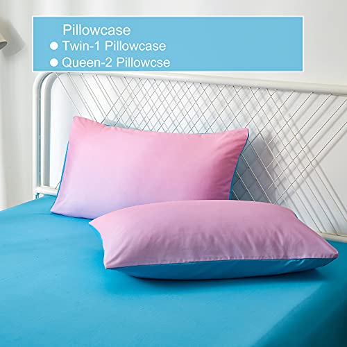 Inron Rainbow Kids Comforter Sets For Girls, Twin Size 4-Pieces Bed In A Bag, Ultra Soft Microfiber Comforter And Sheet Sets, All Season Durable Bedding Set(Rainbow,Twin) #TOP5