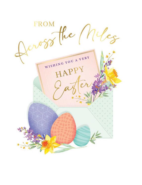 Piccadilly Greetings Easter Card From Across the Miles 8x6in Regal Publishing C88607