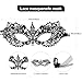 IncreDecor Couple Masquerade Lace Mask Set, Fit for Women and Men Venetian Halloween Masks, Specially for Costume, Mardi Gras (Fashionable Couple)