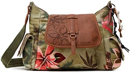 Desigual Fabric Shoulder Bag, Borsa a Spalla Donna, Verde, U Desigual Fabric Shoulder Bag, Borsa a Spalla Donna, Verde, U