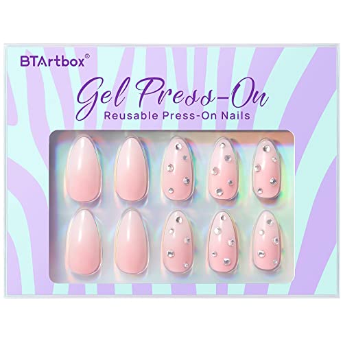 Press On Nails Short Medium - Btartbox French Tip Press On Nails, Almond Fake Nails With Nail Glue, Fit Perfectly & Natural Reusable Stick On Nails Kit, White French & Peach Soda #TOP7