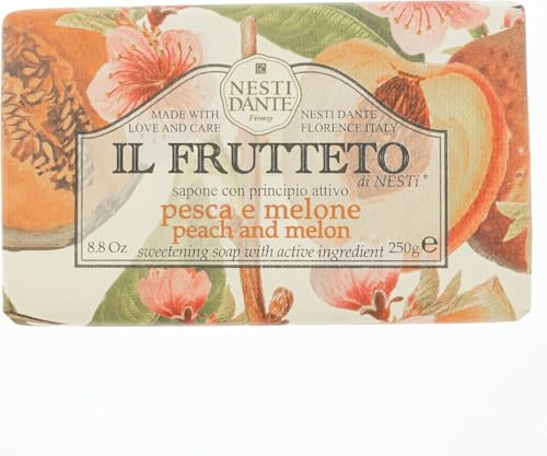 Nesti Dante Nesti dante il frutteto sweetening soap - peach and melon, 8.8oz, 8.8 Ounce