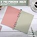 PerKoop 12 Pack Lined Refill Paper A5 Colored 6 Ring Binder Planner Inserts 6 Hole Notebook Refills Paper 8.2 x 5.8 Inch Loose Leaf (Elegant Colors)