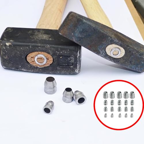 CHENJIN 20PCS Axe Round Shaft Wedges Four Sizes Five Each Installation Reinforcement Nail Wedges Iron Bands Carpenter and Construction Workers for Reinforcing Various Hammers Axes and Sledges - Thumbnail 5