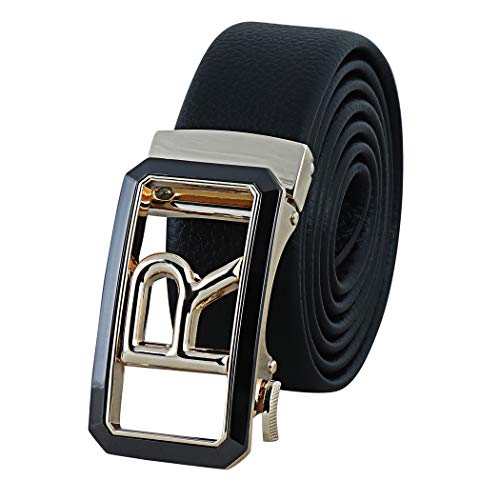 Image of Zacharias Men's Faux Leather Belt Automatic R Buckle ASG-18 (Black;Free Size)