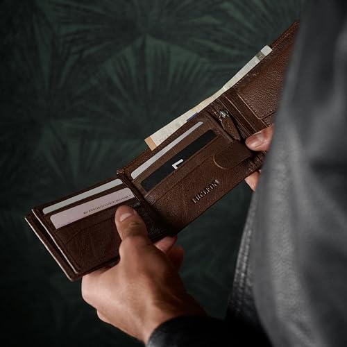 Portefeuille ergonomique Lucleon en cuir avec rangement optimisé California