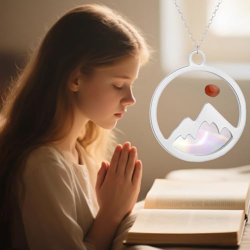 2 Pcs Silver & Gold Mustard Seed Necklace, Mustard Seed Necklace for Women Religious Faith Gift4