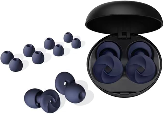 Image of LYSIAN High Fidelity Concert Ear Plugs, 23dB Noise Reduction Musician Earplugs for Concerts, Festivals & Raves, Reusable Soft Earplugs with Aluminum Case,1 Pairs, blue