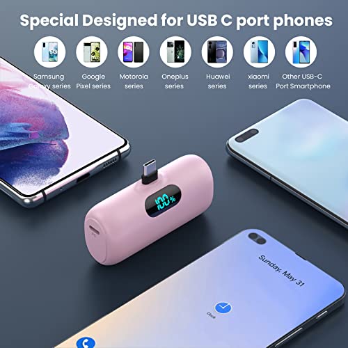 Image of [2 Pack]Portable Charger Power Bank for iPhone 17 /16 /15,Mini USB C Portable Power Bank 5000mAh Fast Charging Battery Pack Travel Essentials for iPhone 15 /16 /17 Plus /17 Pro /17 Pro Max,Samsung Android