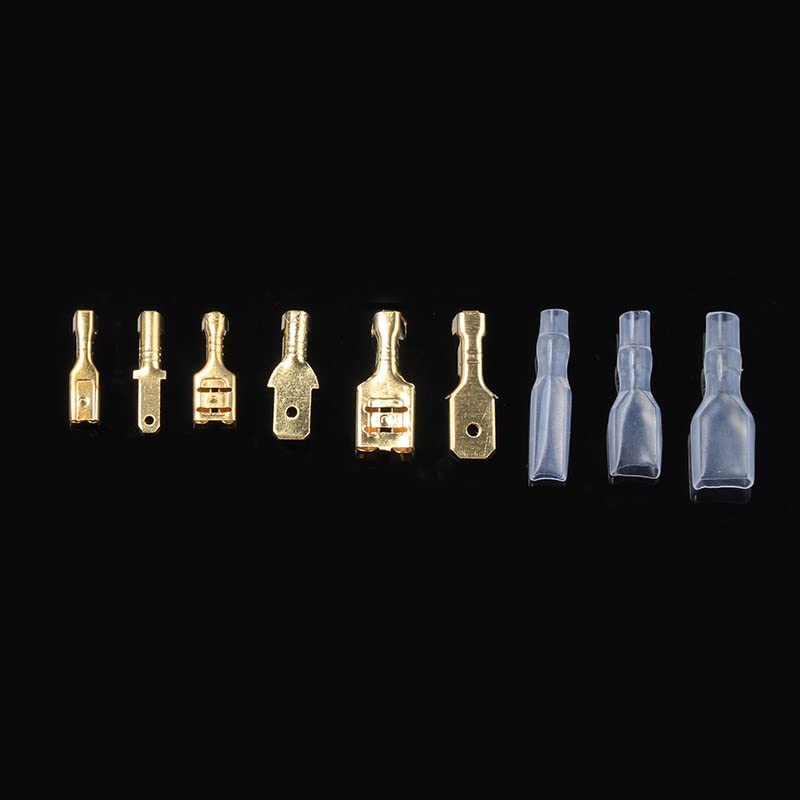Kit assortimento di 270 connettori maschio e femmina isolati da 2,8/4,8/6,3 mm per terminali a crimpare elettrici.