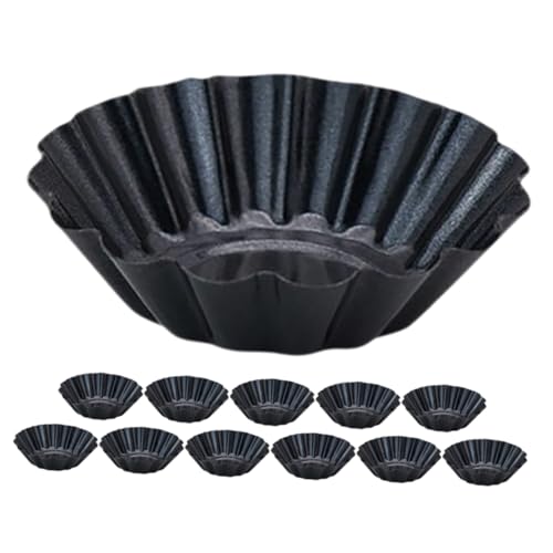 Cabilock 12 Moldes Reutilizables Para Tartaletas De Huevo Moldes Para Tartaletas De Crisantemo Moldes Reutilizables Para Tartaletas Moldes Antiadherentes Para Muffins Moldes Para