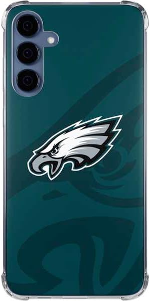 Skinit Clear Phone Case Compatible with Galaxy S24 - Officially Licensed NFL Philadelphia Eagles Double Vision Design