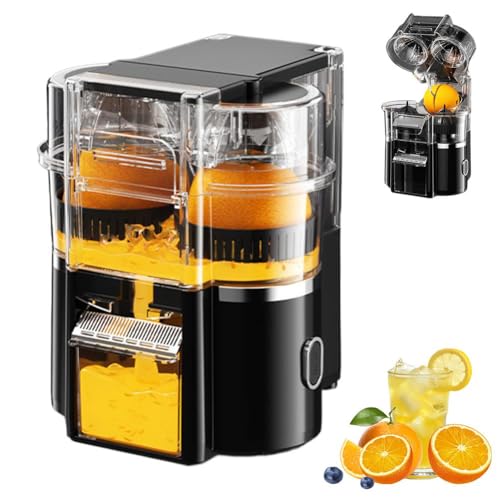 Dual-head Electric Juicer, 100w Dual-head Electric Citrus Juicer, Easy Fruit SlowJuicer Clean For Whole (Black) To