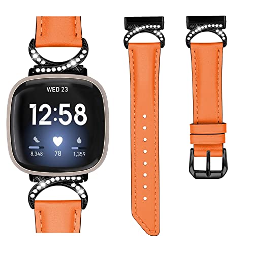 for Fitbit Versa4/ Versa3/ Sense2/ Sense �E�H�b�`�o���h ���v�x���g�A���U�[ �����p�����p �r���v �X�g���b�v �A�y�ʃX�g���b�v�A���f�B�[�X�G���K���g���v�o���h, �I�����W