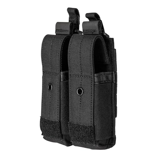 5.11 Tactical Double Magazine Pouch Holder Cover Storage for Belt Carry and Molle, Black, Style 56678ABR - 5.11