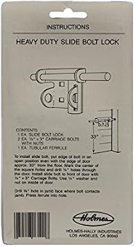 TIPU-HDSB-Q42P Garage Door Heavy-Duty Slide Bolt Lock