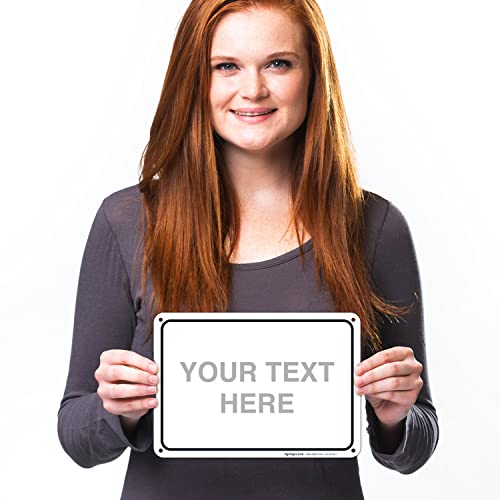 Custom Sign, Personalized Metal Signs, Customize For Office, Business, Workplace, Office, Home, Airbnb, Delivery Signs, 10X7 Inches, Rust Free .040 Aluminum, Made In Usa #TOP1