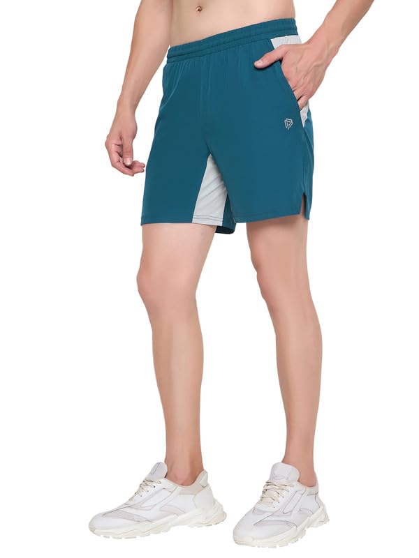 Image of John Players Colourblocked Running Shorts with Pocket
