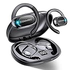 Conyat Open Ear Kopfhörer Sport, 2025 Bluetooth 5.4 Ohrhörer, Open Ear Headphones mit ENC, 58H Spielzeit, Bluetooth Kopfhörer mit Mikrofon/LED-Anzeige, IPX7 Kopfhörer Sport, Pendler/Sport, Schwarz