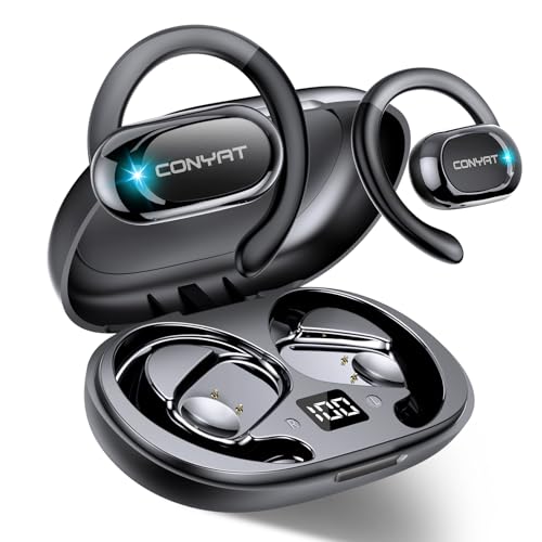 Conyat Open Ear Kopfhörer Sport, 2025 Bluetooth 5.4 Ohrhörer, Open Ear Headphones mit ENC, 58H Spielzeit, Bluetooth Kopfhörer mit Mikrofon/LED-Anzeige, IPX7 Kopfhörer Sport,...