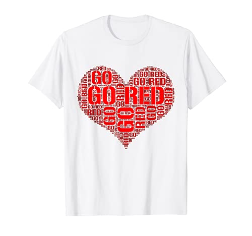 Febbraio American Heart Health Heart Health Month Go Red Maglietta