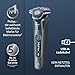 PHILIPS Shaver S7000 – Elektrischer Nass-& Trockenrasierer in Eisblau mit 1 x integrierten ausklappbaren Trimmer, Barttrimmer-Aufsatz, Reinigungsstation, Reiseetui & Ladestation (Modell S7882/54)